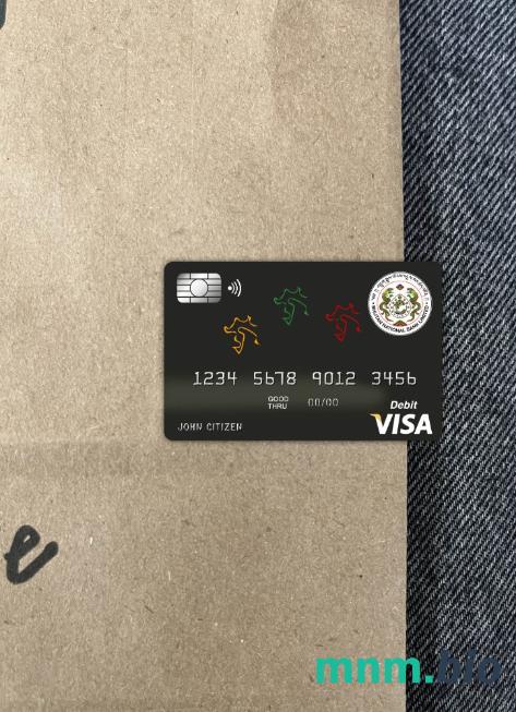 Bhutan National bank bhutan wygląd zdjęcia karty wizowej skan PSD + zdjęcie